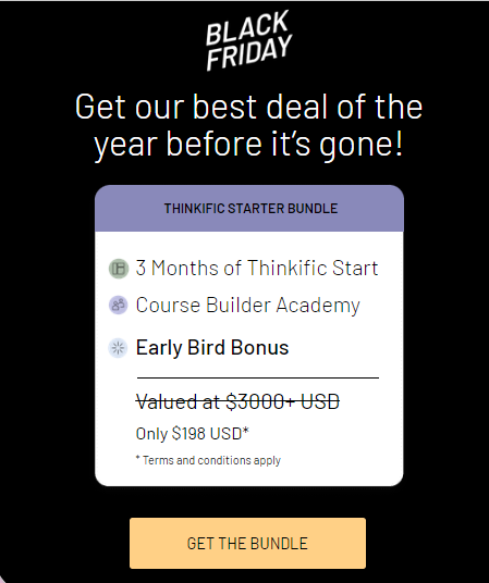 thinkific black friday deal