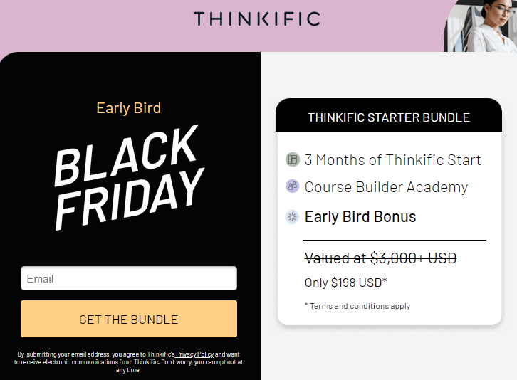 thinkific black friday special offer